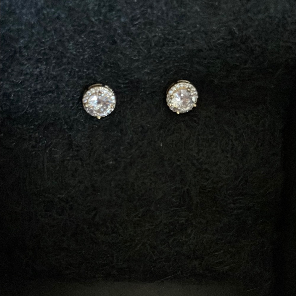 Elegant Gold plated with CZ Stud Earrings